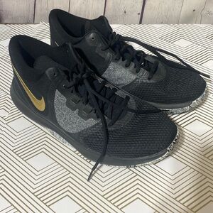 Nike air prediction II Black and Gold Athletic Sneakers